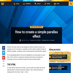 How to create a simple parallax effect