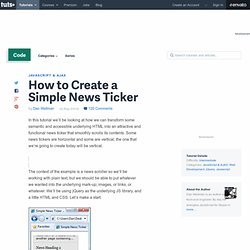 How to Create a Simple News Ticker