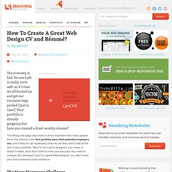 How To Create A Great Web Design CV and Résumé?