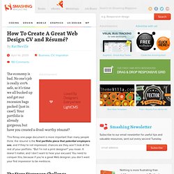 How To Create A Great Web Design CV and Résumé? - Smashing Magazine