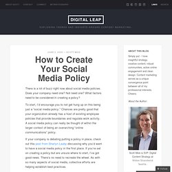 How to Create Your Social Media Policy