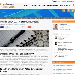 How to Create an Open Source Policy