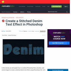 Create a Stitched Denim Text Effect in Photoshop