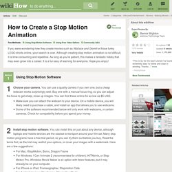 How to Create a Stop Motion Animation