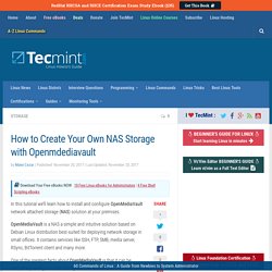How to Create Your Own NAS Storage with Openmdediavault