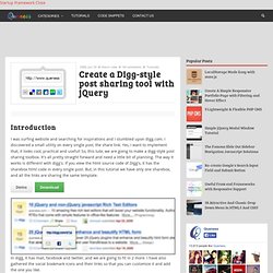 Create a Digg-style post sharing tool with jQuery