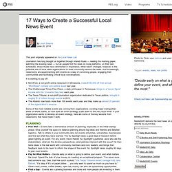 17 Ways to Create a Successful Local News Event