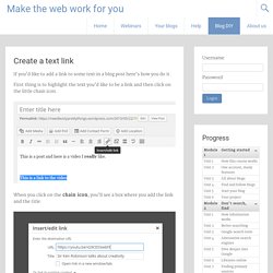 Make the web work for you