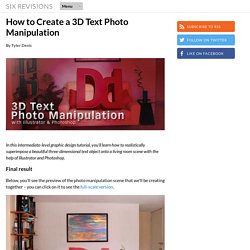 How to Create a 3D Text Photo Manipulation