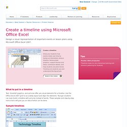 Create a timeline using Microsoft Office Excel