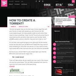 How to create a torrent?