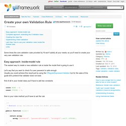 Create your own Validation Rule