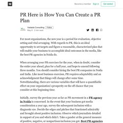 PR Here is How You Can Create a PR Plan - Vastada Consulting - Medium