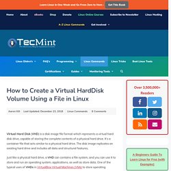 How to Create a Virtual HardDisk Volume Using a File in Linux