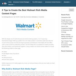 3 Tips to Create the Best Walmart Rich Media Content Pages