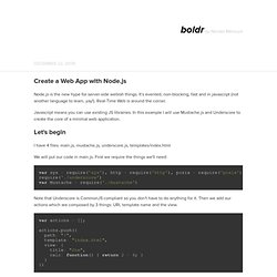 Create a Web App with Node.js - Boldr