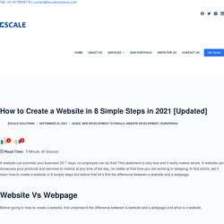 How to Create a Website in 8 Simple Steps in 2021 [Updated]