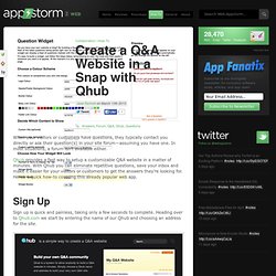 Create a Q&A Website in a Snap with Qhub