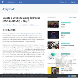 Create a Website using UI Packs (PSD to HTML) - Day 1