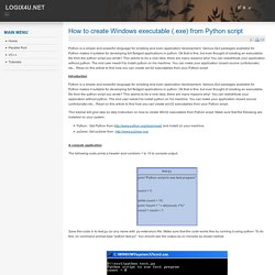 How to create Windows executable (.exe) from Python script - Vimperator