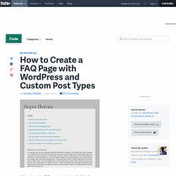 How to Create an FAQ Page with WordPress and Custom Post Types