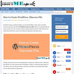 How to Create WordPress .Htaccess File