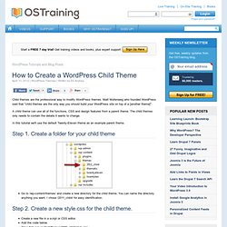 How to Create a WordPress Child Theme