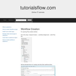 Create workflow in salesforce