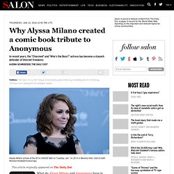 Why Alyssa Milano created a comic book tribute to Anonymous