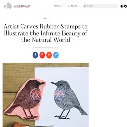Artist Creates Intricate Custom Art Rubber Stamps Inspired by Nature