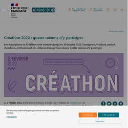 2 février 2022: Ouverture du Créathon 2022 - Réseau Canopé