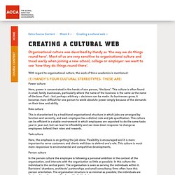 Creating a cultural web
