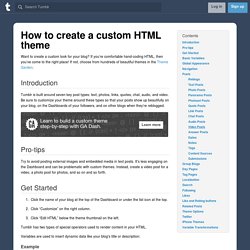 Creating a custom HTML theme