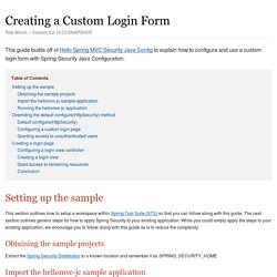 Creating a Custom Login Form