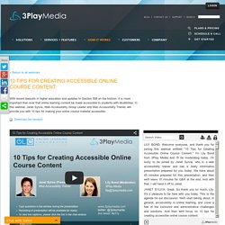 10 Tips for Creating Accessible Online Course Content - 3Play Media