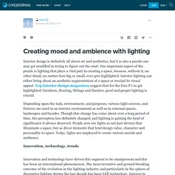 Creating mood and ambience with lighting : ifjseo12 — LiveJournal