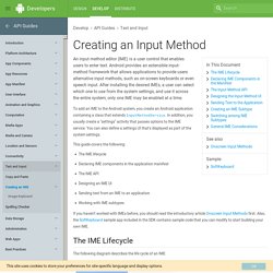Creating an Input Method