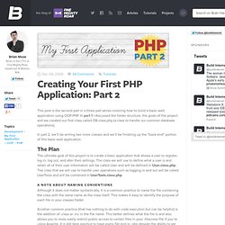 Creating Your First PHP Application: Part 2