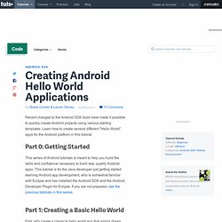 Creating Android Hello World Applications