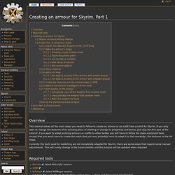 Creating an armour for Skyrim. Part 1 - Nexus Wiki