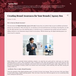 Creating Brand Awareness for Your Brands