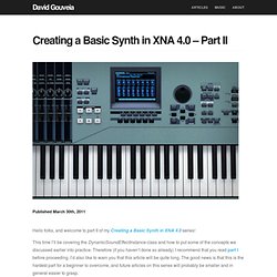 Creating a Basic Synth in XNA 4.0 – Part II