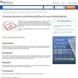 Creating a business and marketing plan for your holiday rental