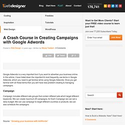 A Crash Course in Creating Campaigns with Google Adwords