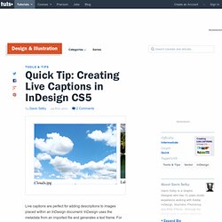 Creating Live Captions in InDesign CS5