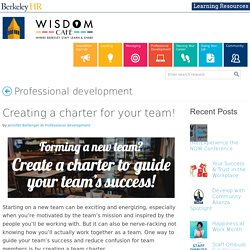 Creating a charter for your team! - Wisdom Café