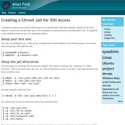 Creating a Chroot Jail for SSH Access