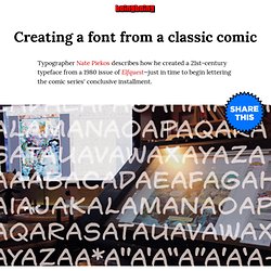 Creating a font from a classic comic