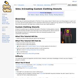 Sims 3:Creating Custom Clothing Stencils