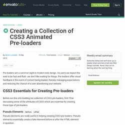 Creating a Collection of CSS3 Animated Pre-loaders